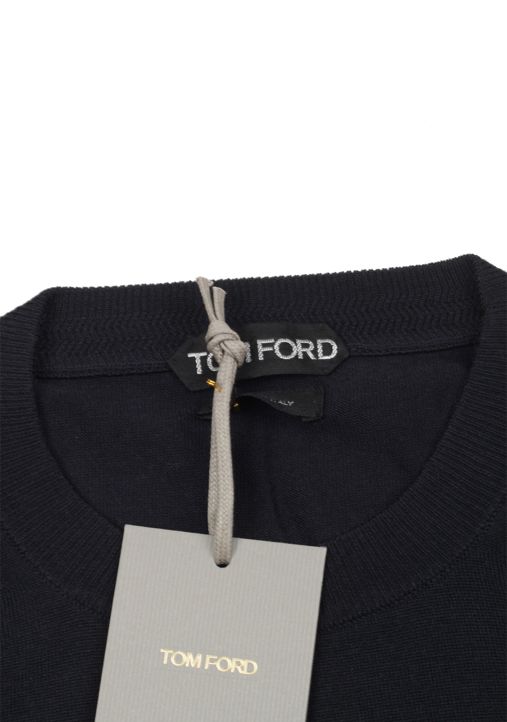 TOM FORD Blue Crew Neck Sweater Size 48 / 38R U.S. In Cashmere | Costume Limité