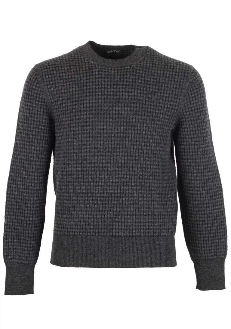 TOM FORD Gray Crew Neck Sweater Size 48 / 38R U.S. In Wool Cashmere - thumbnail | Costume Limité