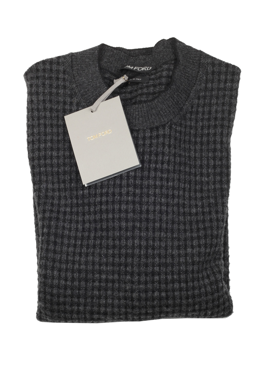 TOM FORD Gray Crew Neck Sweater Size 48 / 38R U.S. In Wool Cashmere | Costume Limité