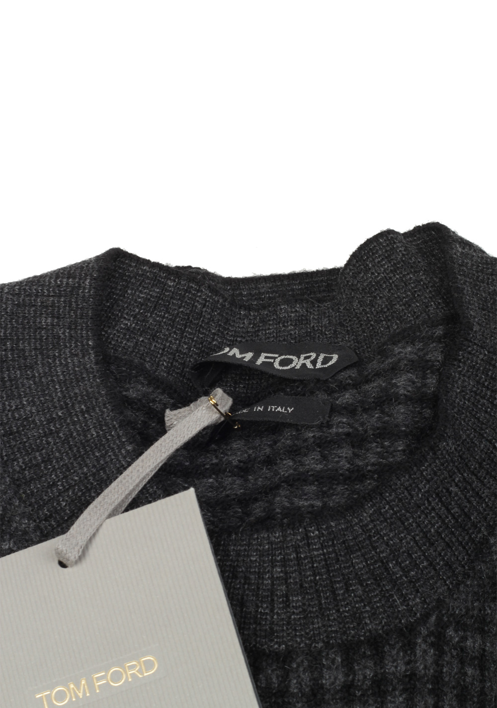 TOM FORD Gray Crew Neck Sweater Size 48 / 38R U.S. In Wool Cashmere | Costume Limité