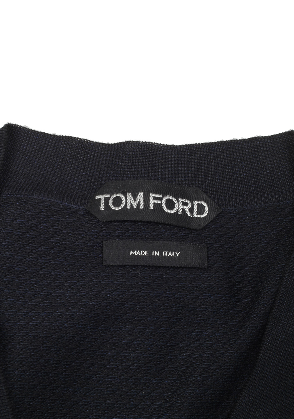 TOM FORD Blue V Neck Sweater Size 48 / 38R U.S. In Silk Cashmere | Costume Limité