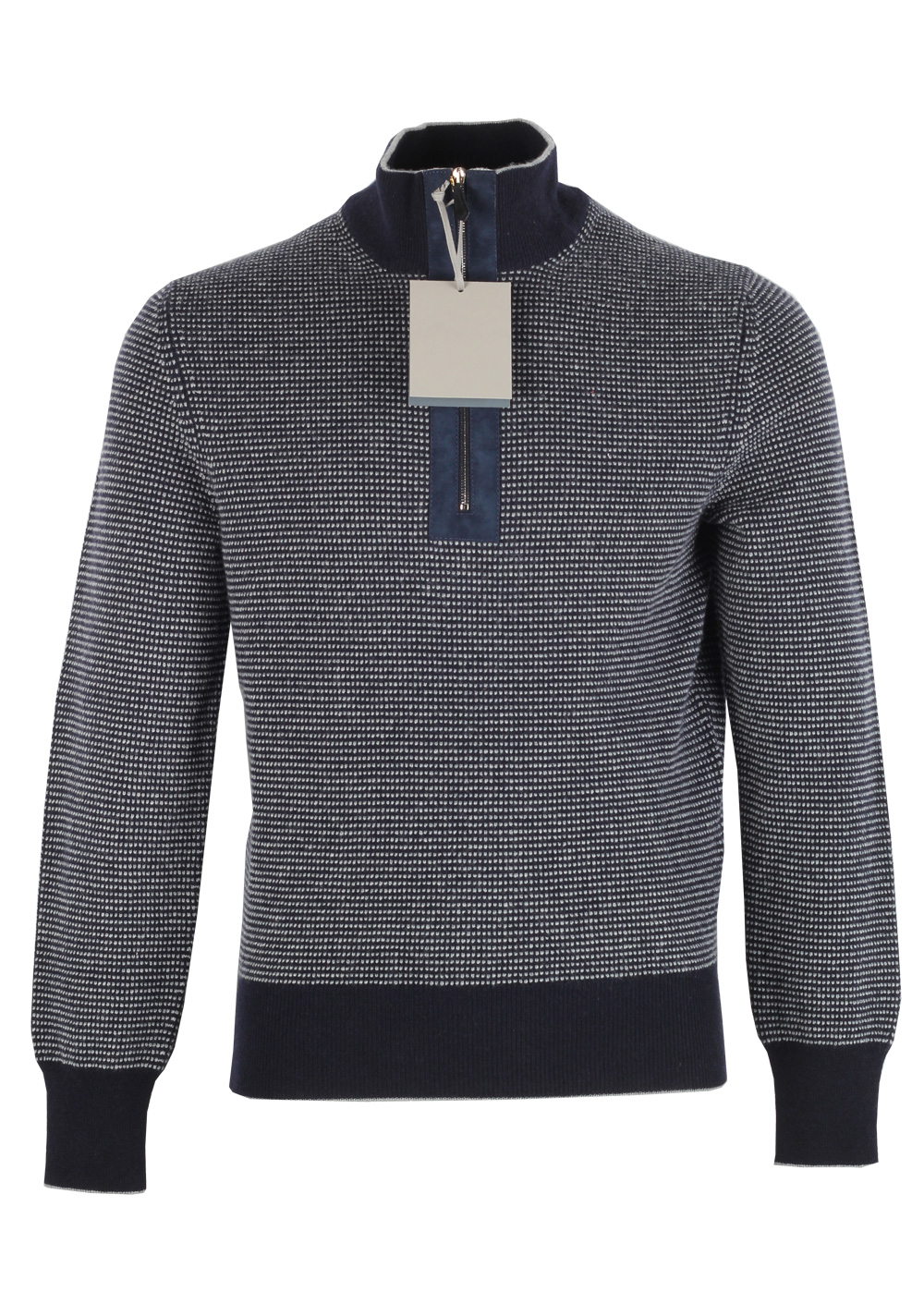 TOM FORD Blue Funnel Collar Sweater Size 48 / 38R U.S. In Cashmere | Costume Limité