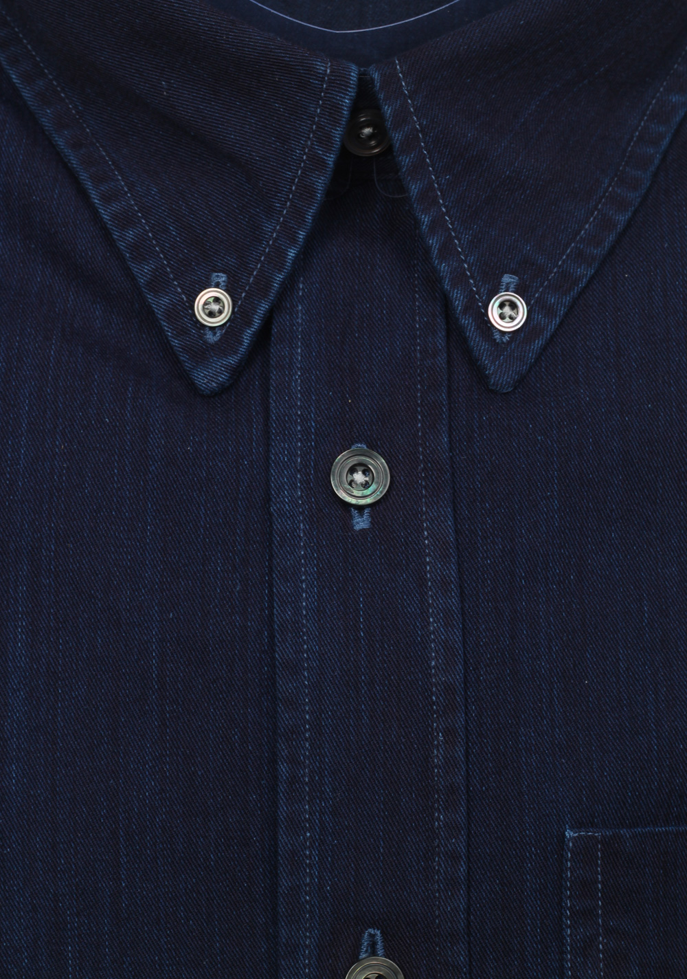 TOM FORD Solid Blue Denim Casual Button Down Shirt Size 43 / 17 U.S. | Costume Limité