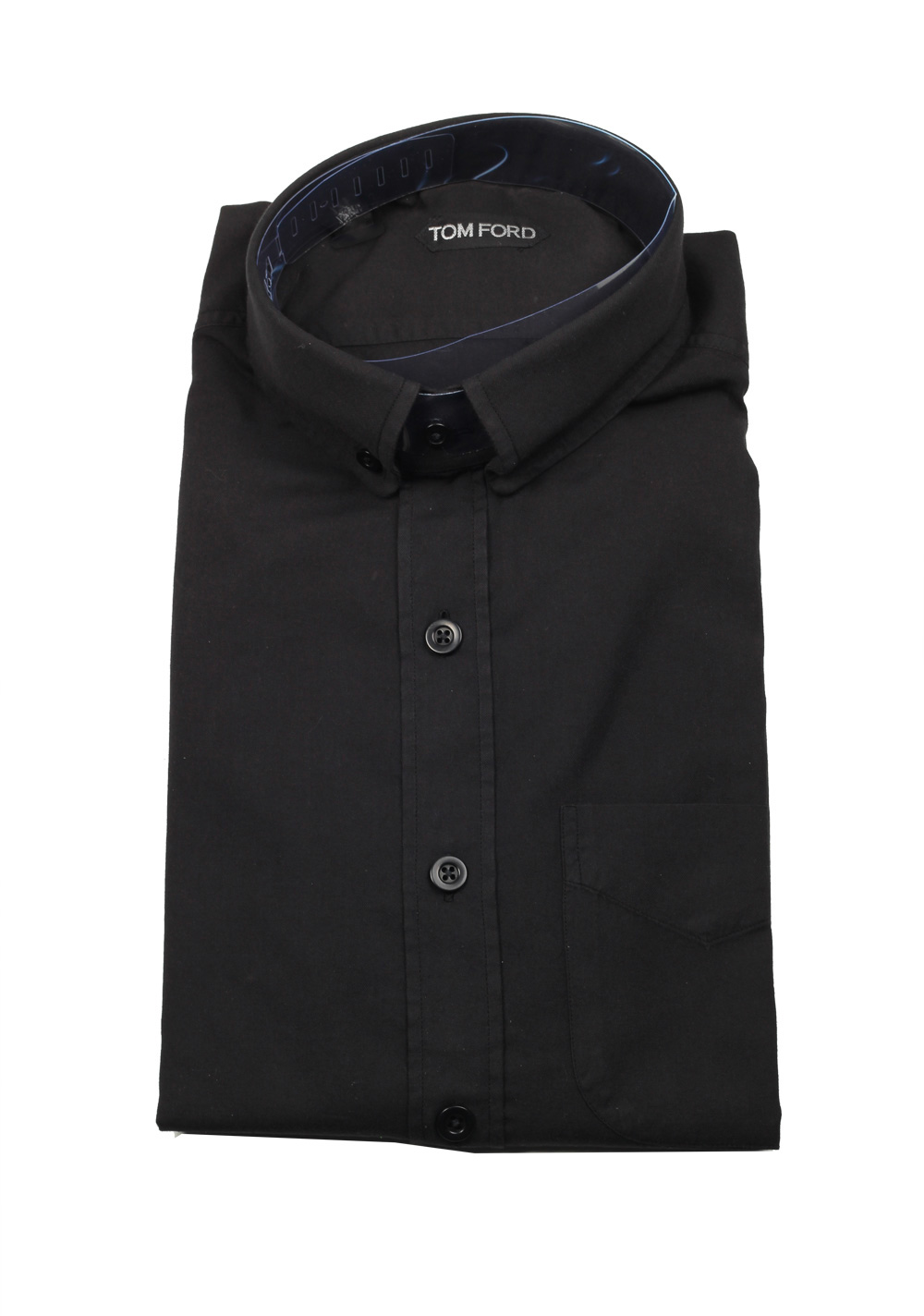 TOM FORD Solid Black Casual Button Down Shirt Size 39 / 15,5 U.S. | Costume Limité