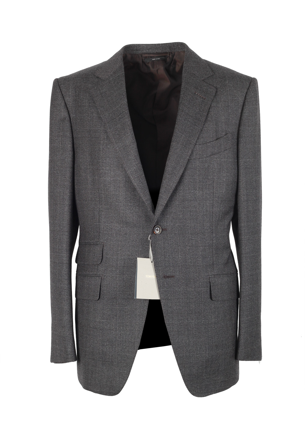TOM FORD O’Connor Checked Gray Suit Size 50 / 40R U.S. In Wool | Costume Limité
