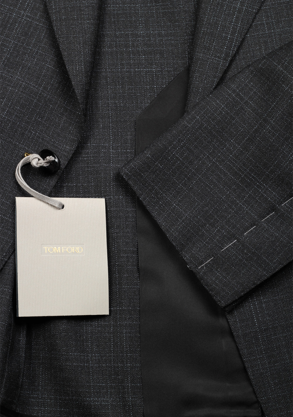 TOM FORD Shelton Checked Gray Suit Size 50 / 40R U.S. In Wool Silk | Costume Limité