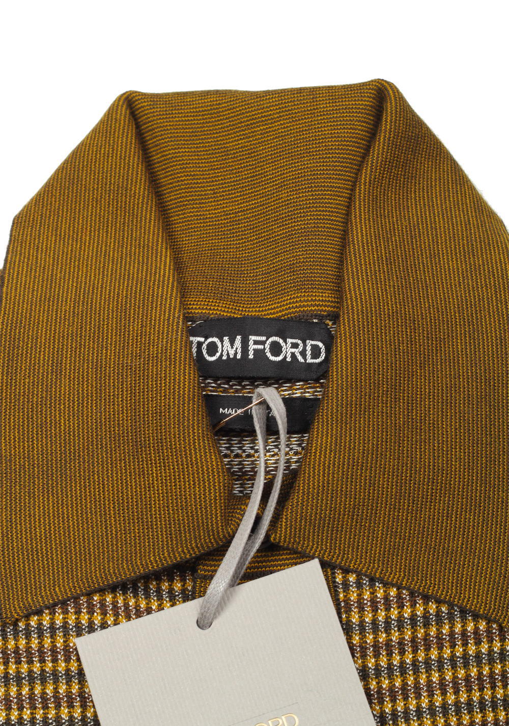TOM FORD Yellow Long Sleeve Polo Sweater Size 48 / 38R U.S. In Wool Silk | Costume Limité