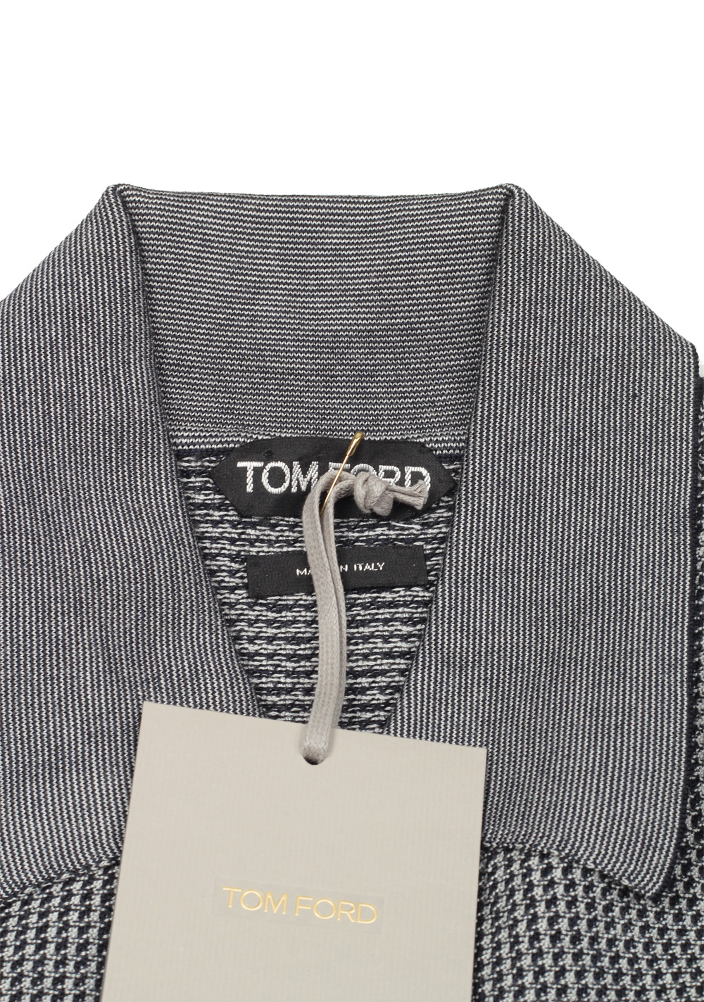 TOM FORD Gray Long Sleeve Polo Sweater Size 48 / 38R U.S. In Wool Silk | Costume Limité