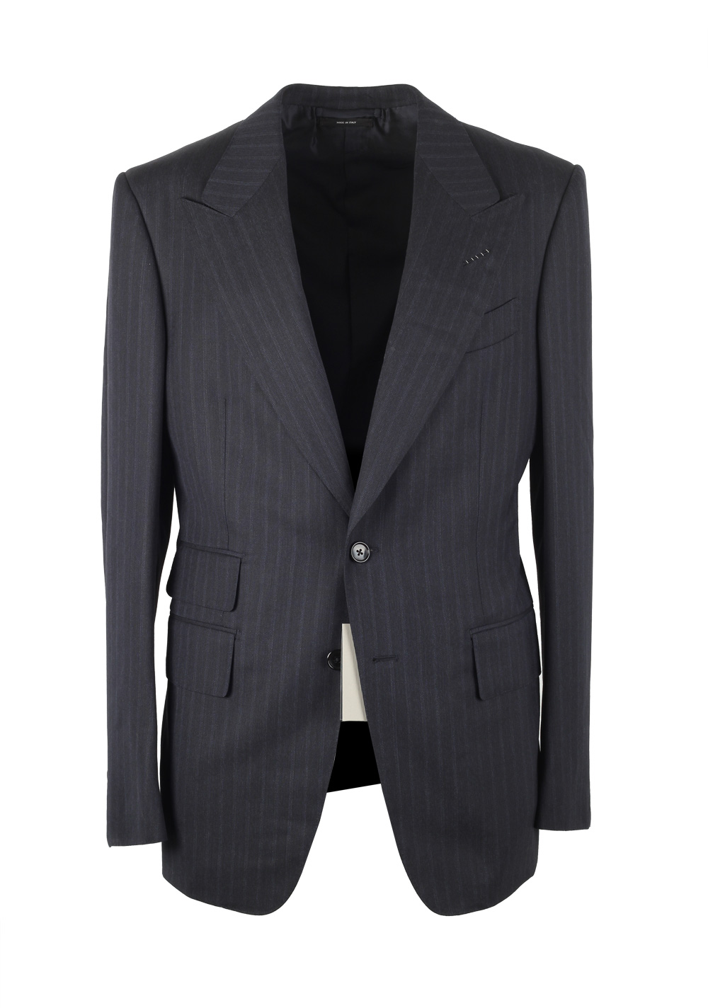TOM FORD Shelton Striped Blue Suit Size 48 / 38R U.S. In Wool | Costume ...
