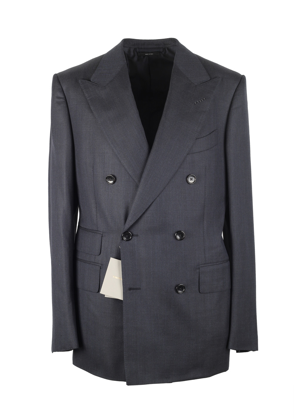 TOM FORD Shelton Double Breasted Blue Suit Size 48 / 38R U.S. In Wool ...