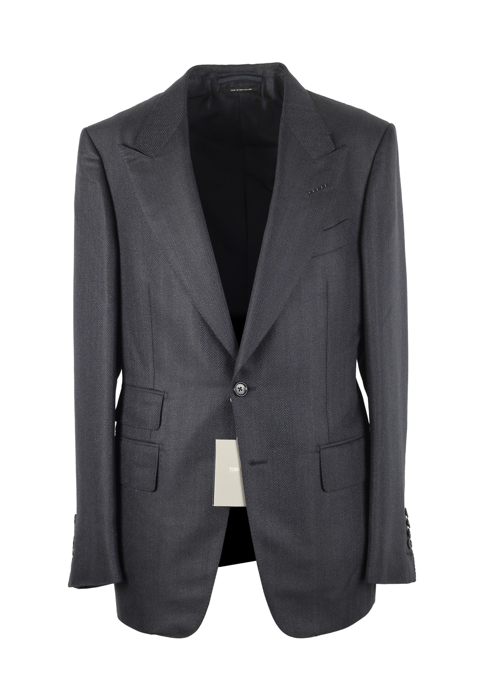 TOM FORD Shelton Blueish Gray Suit Size 48 / 38R U.S. In Mohair Wool | Costume Limité