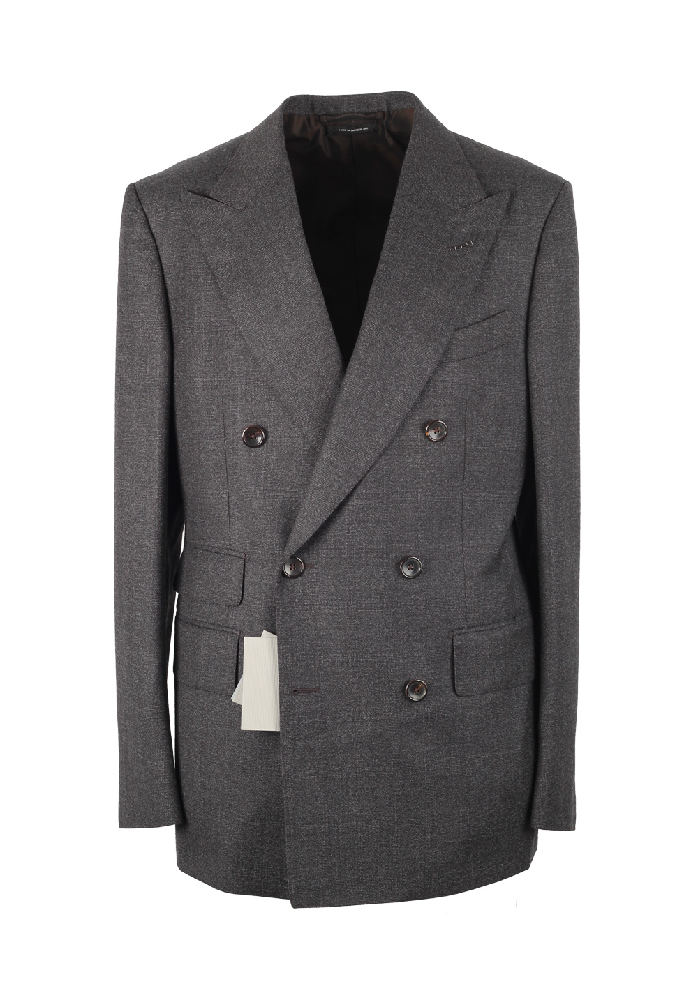 TOM FORD Shelton Double Breasted Gray Suit Size 48 / 38R U.S. In Wool | Costume Limité