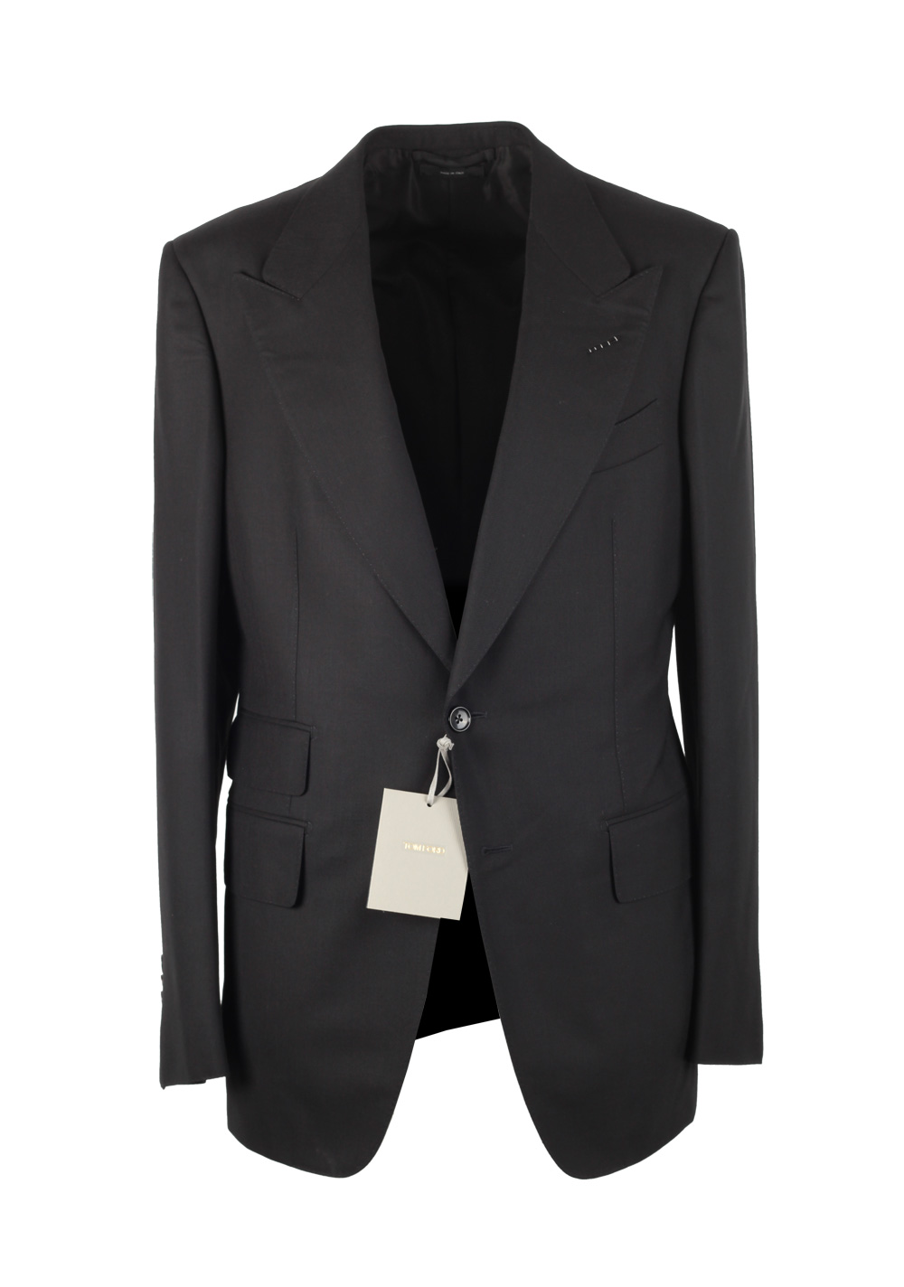 TOM FORD Shelton Black Suit Size 48 / 38R U.S. In Wool | Costume Limité