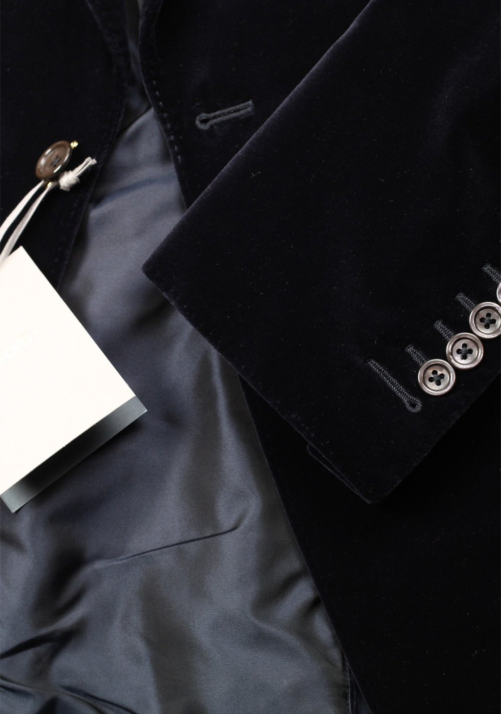 TOM FORD Shelton Black Velvet Sport Coat Tuxedo Dinner Jacket Size 48 / 38R U.S. | Costume Limité