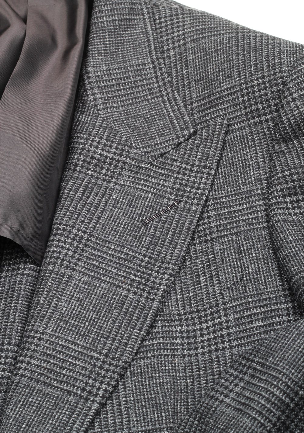 TOM FORD Shelton Checked Gray Sport Coat Size 48 / 38R U.S. In Wool Alpaca Cashmere | Costume Limité