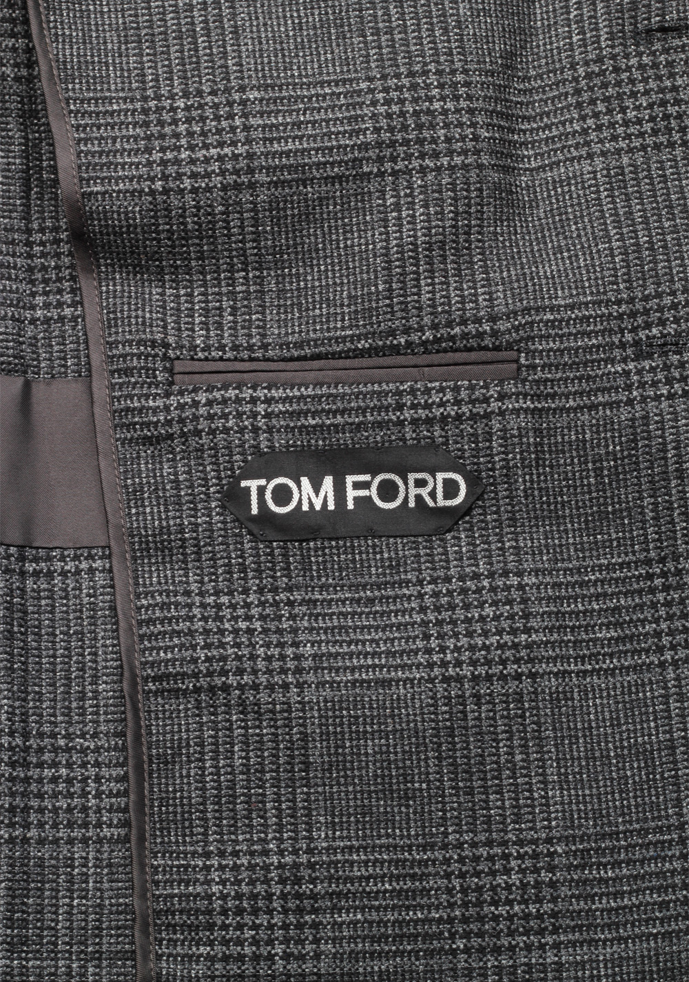 TOM FORD Shelton Checked Gray Sport Coat Size 48 / 38R U.S. In Wool Alpaca Cashmere | Costume Limité