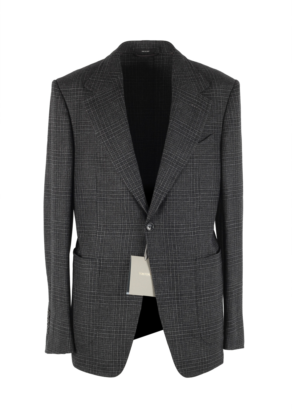 TOM FORD Shelton Checked Gray Sport Coat Size 48 / 38R U.S. In Wool ...