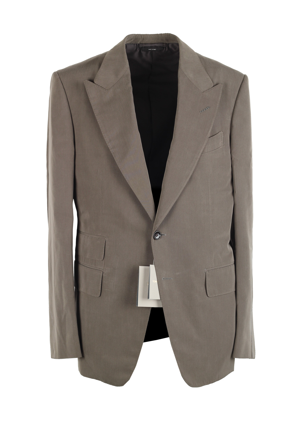 TOM FORD Shelton Gray Suit Size 50 / 40R U.S. In Silk | Costume Limité