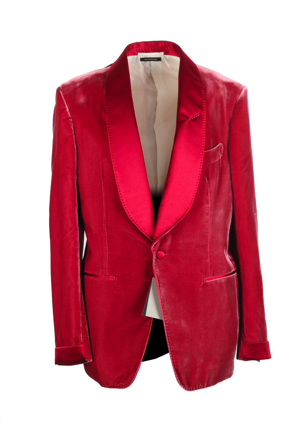 Shelton Shawl Collar Velvet Red Sport Coat Tuxedo Dinner Jacket Size Size 54 / 44R U.S. | Costume Limité