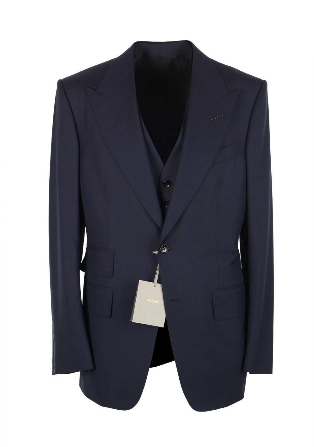 TOM FORD Windsor Blue 3 Piece Suit Size 48 / 38R U.S. Wool Fit A | Costume Limité