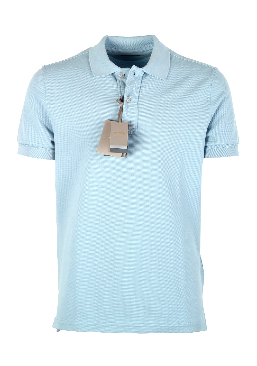 TOM FORD Blue Short Sleeve Polo Shirt Size 56 / 46R U.S. | Costume Limité