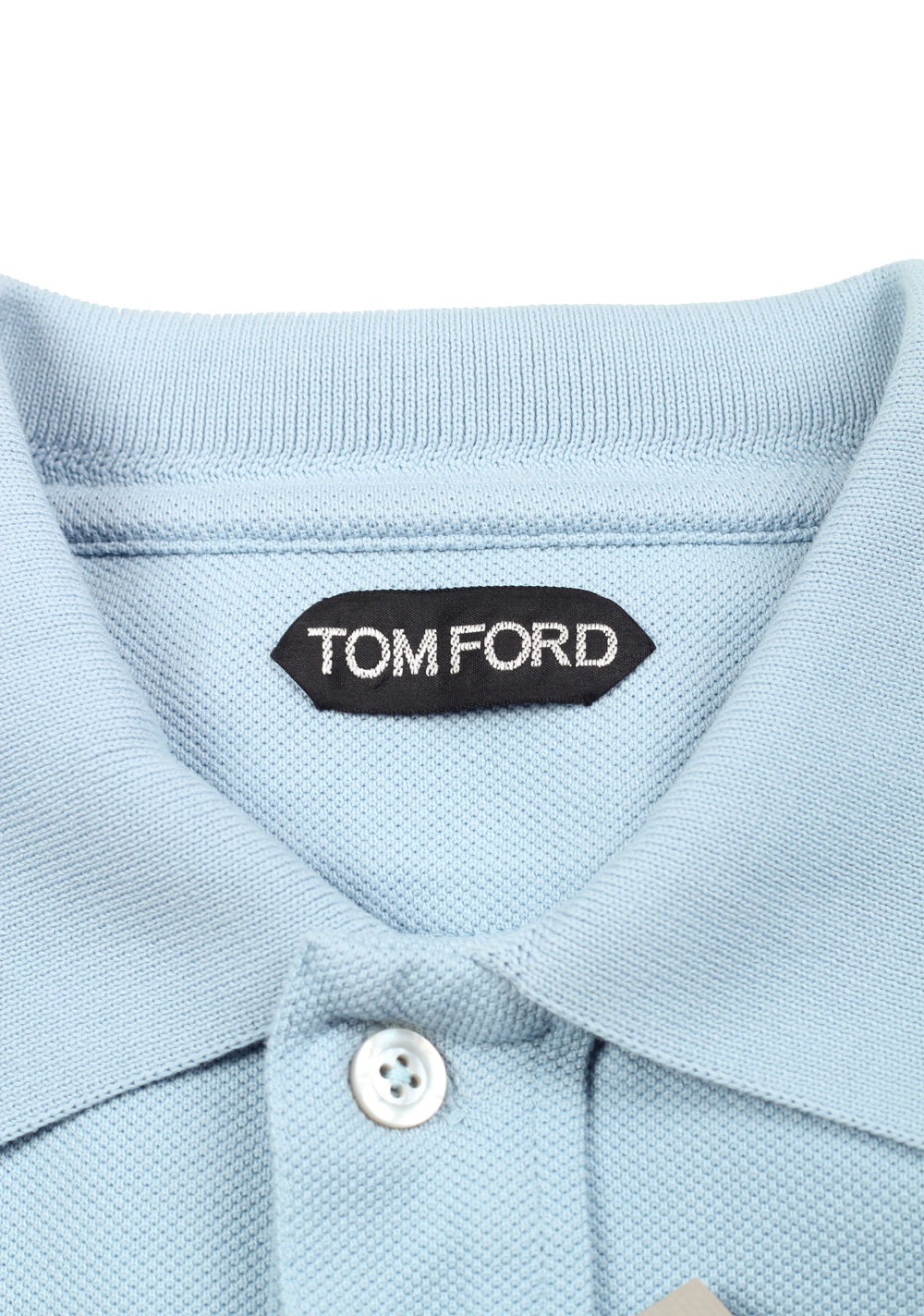 TOM FORD Blue Short Sleeve Polo Shirt Size 56 / 46R U.S. | Costume Limité