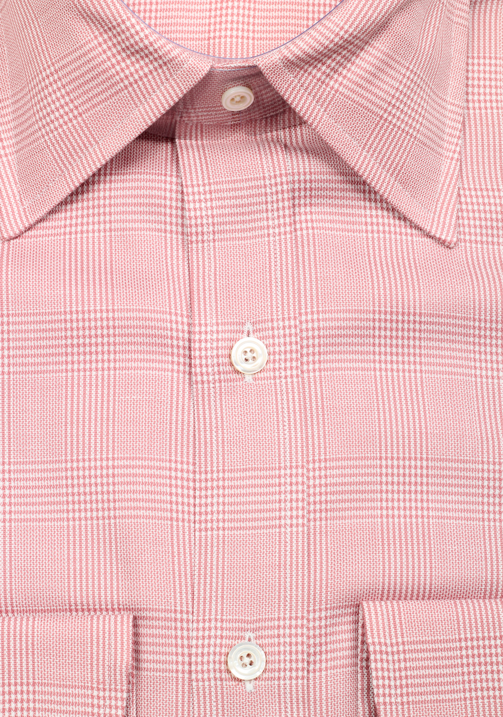 TOM FORD Checked White Pink Dress Shirt Size 40 / 15,75 U.S. | Costume Limité