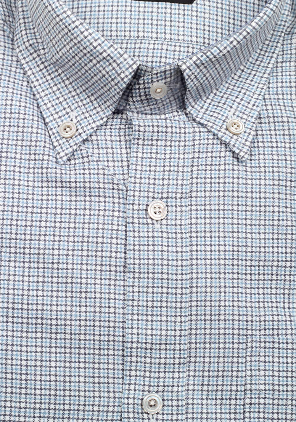 TOM FORD Checked White Blue Button Down Dress Shirt Size 40 / 15,75 U.S. | Costume Limité