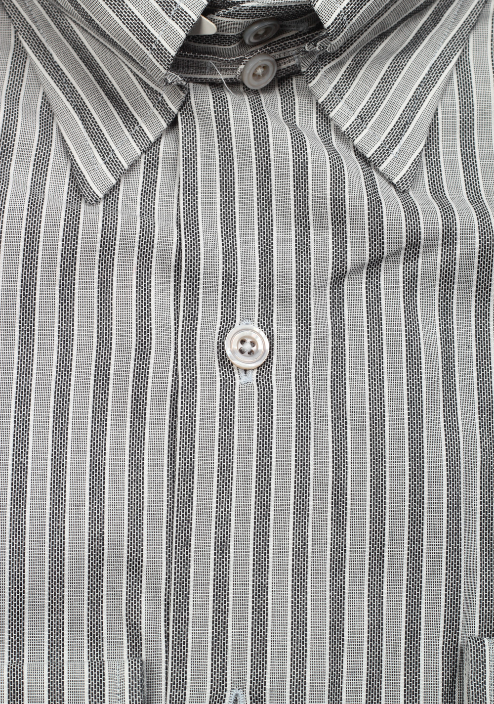 TOM FORD Striped Gray High Collar Dress Shirt Size 40 / 15,75 U.S. | Costume Limité