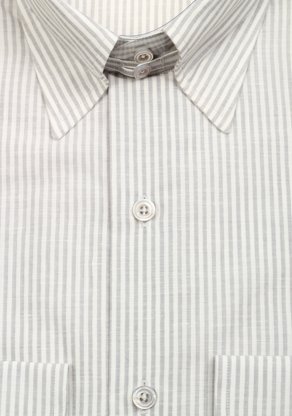 TOM FORD Striped Gray High Collar Dress Shirt Size 40 / 15,75 U.S. | Costume Limité