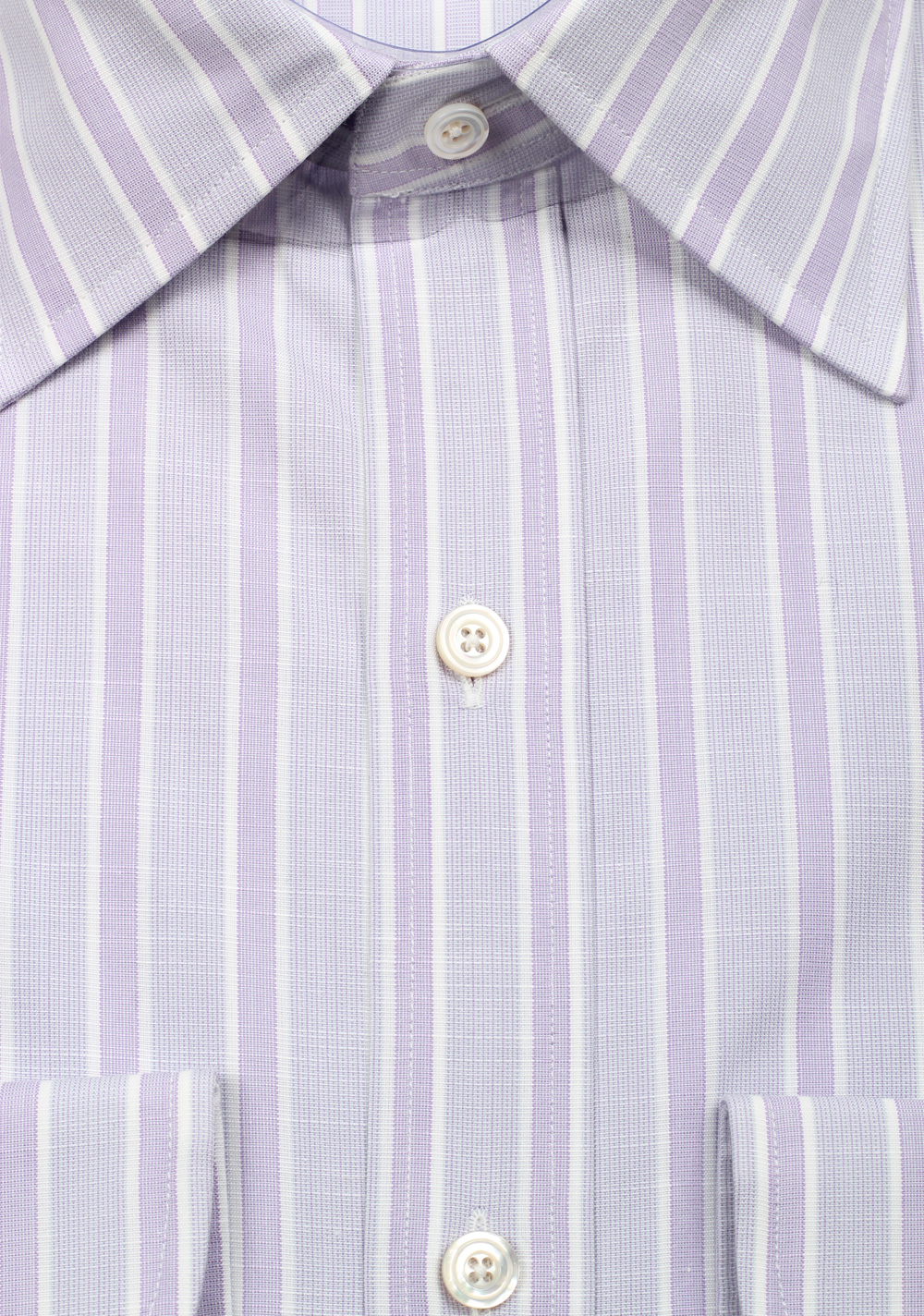 TOM FORD Striped Purple High Collar Dress Shirt Size 40 / 15,75 U.S. | Costume Limité