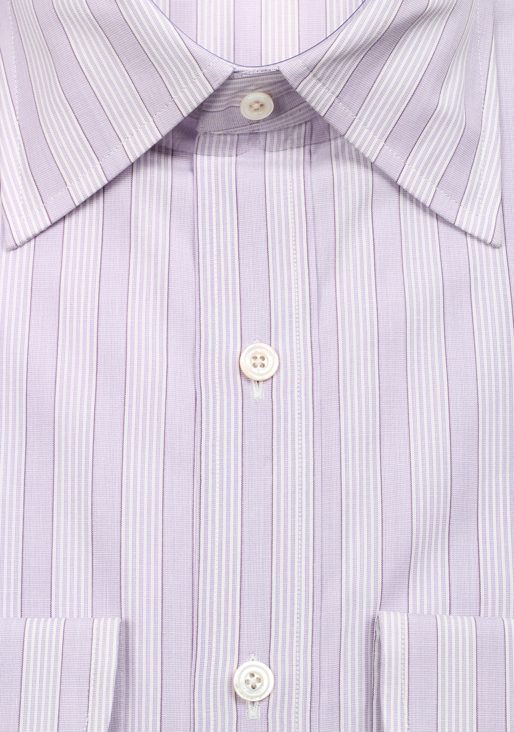TOM FORD Striped Purple High Collar Dress Shirt Size 40 / 15,75 U.S. | Costume Limité