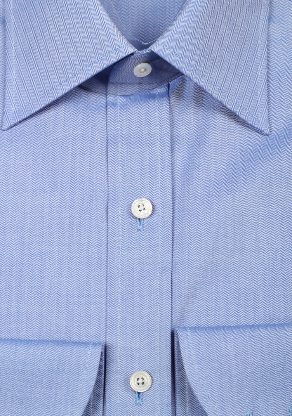 TOM FORD Solid Blue Dress Shirt Size 42 / 16,5 U.S. | Costume Limité
