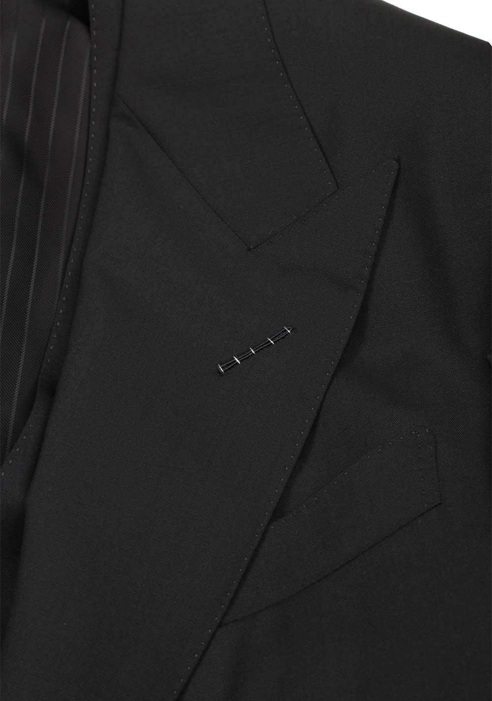 TOM FORD Windsor Black 3 Piece Suit Size 46 / 36R U.S. Wool Fit A | Costume Limité