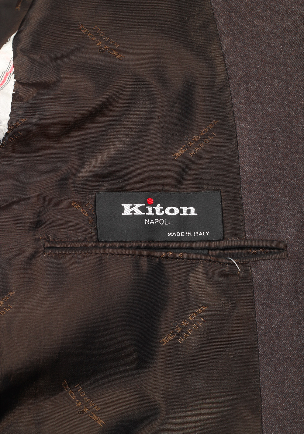 Kiton Solid Brown Suit Size 52 / 42R U.S. In Wool 14 Micron | Costume Limité