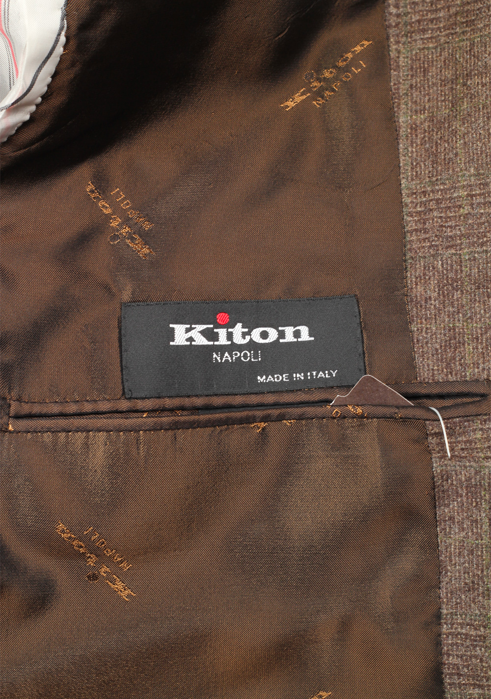 Kiton Checked Brown Sport Coat Size 50 / 40R U.S. In Cashmere | Costume Limité