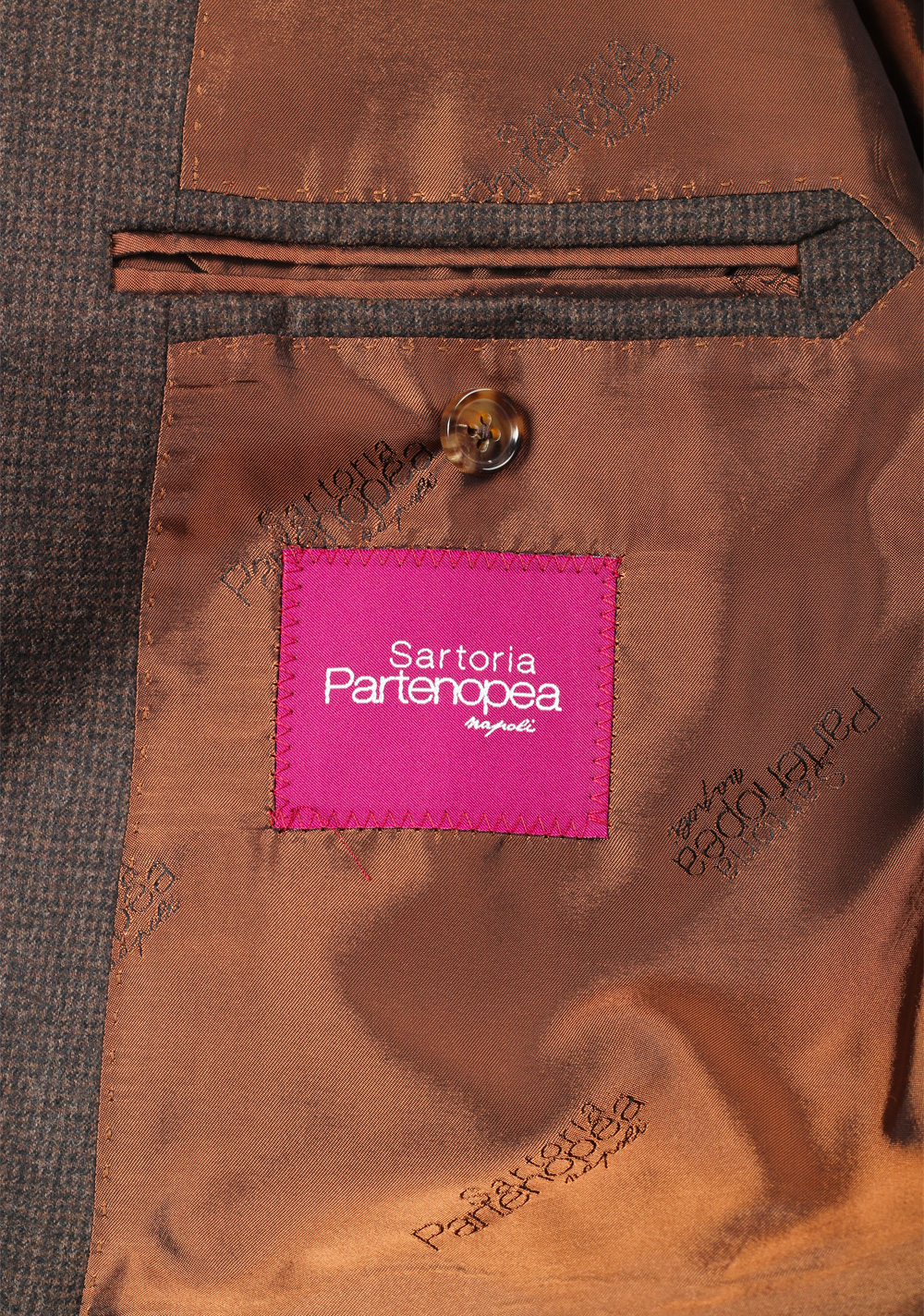 Sartoria Partenopea Brown Suit Size 58 / 48R U.S. In Wool | Costume Limité