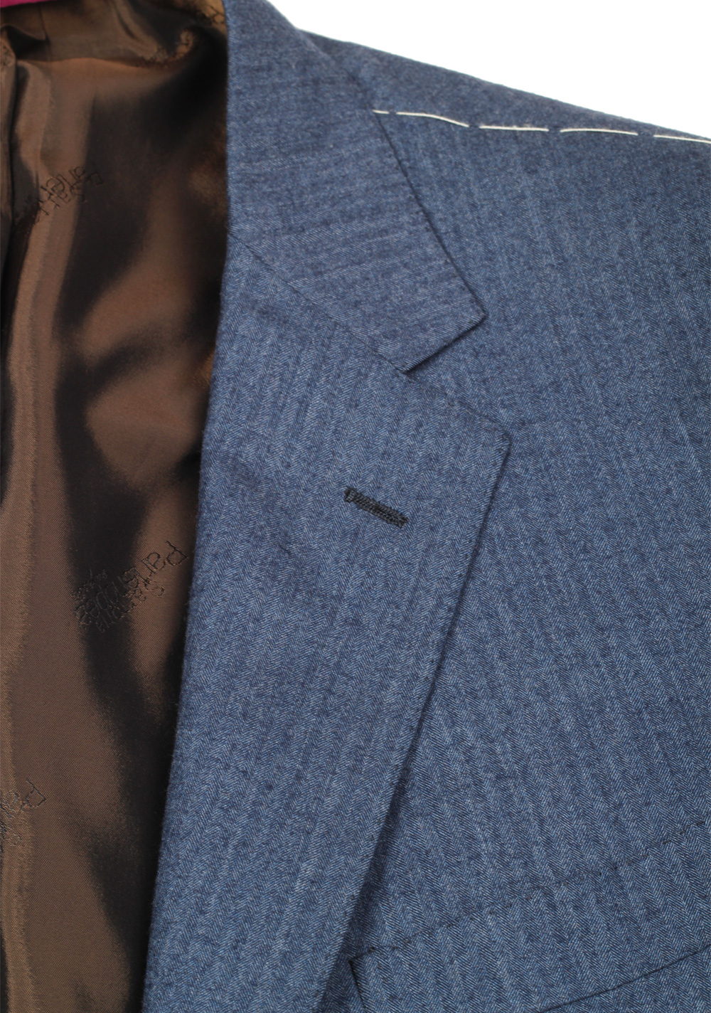 Sartoria Partenopea Blue Suit Size 58 / 48R U.S. In Wool Silk | Costume Limité
