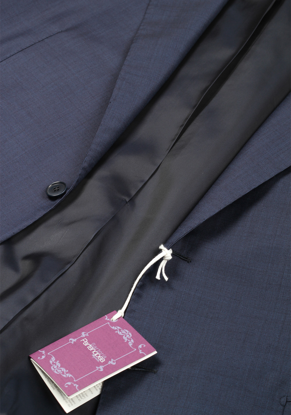 Sartoria Partenopea Blue Suit Size 58 / 48R U.S. In Wool | Costume Limité