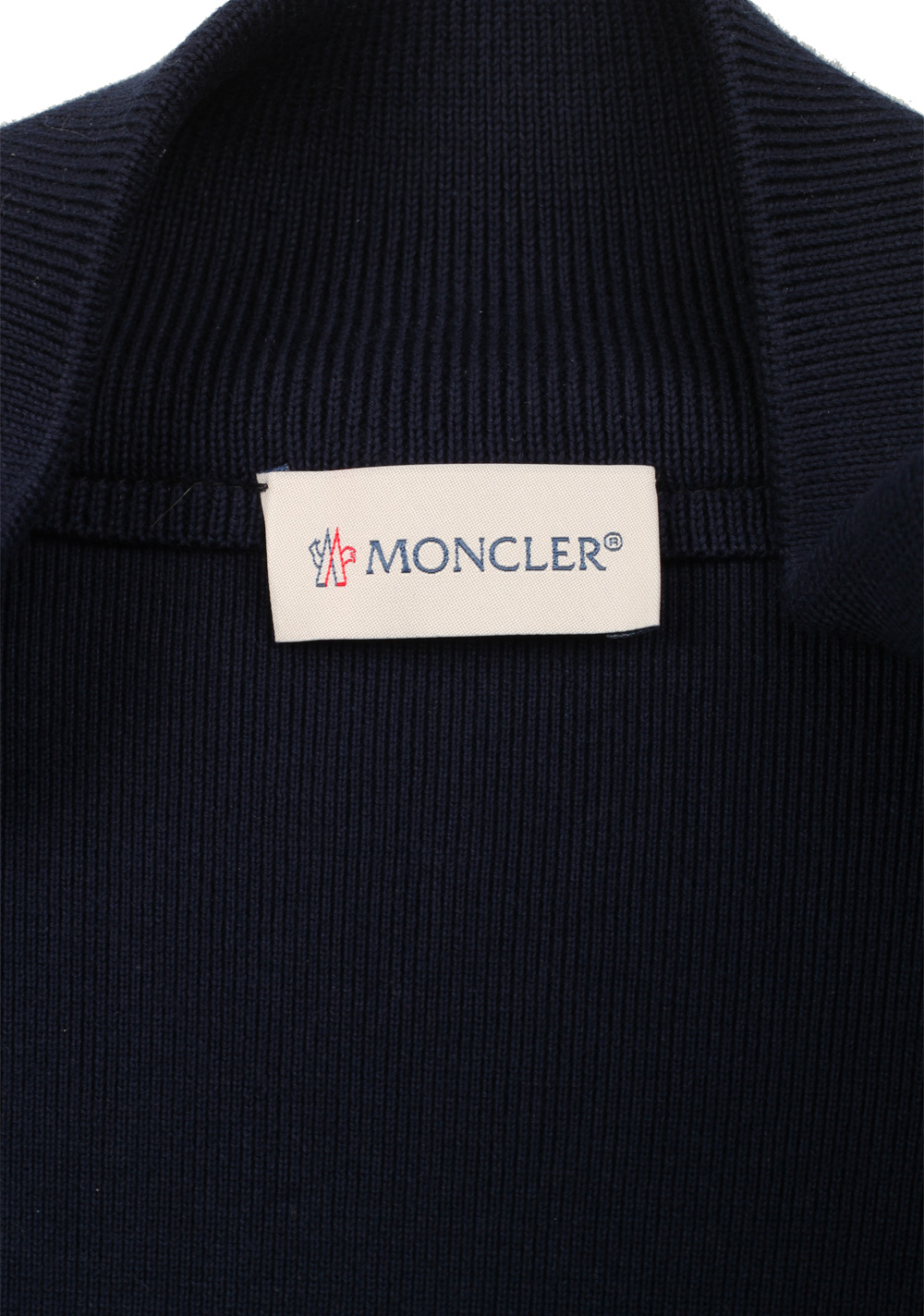 Moncler Navy Maglia Suede Cardigan Coat Size L / 50 / 40 U.S. | Costume Limité