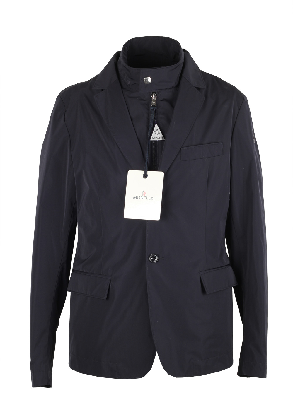 Moncler Blue Ecaillon Layered Shell Jacket Coat Size 3 / M / 50 / 40 U.S. | Costume Limité