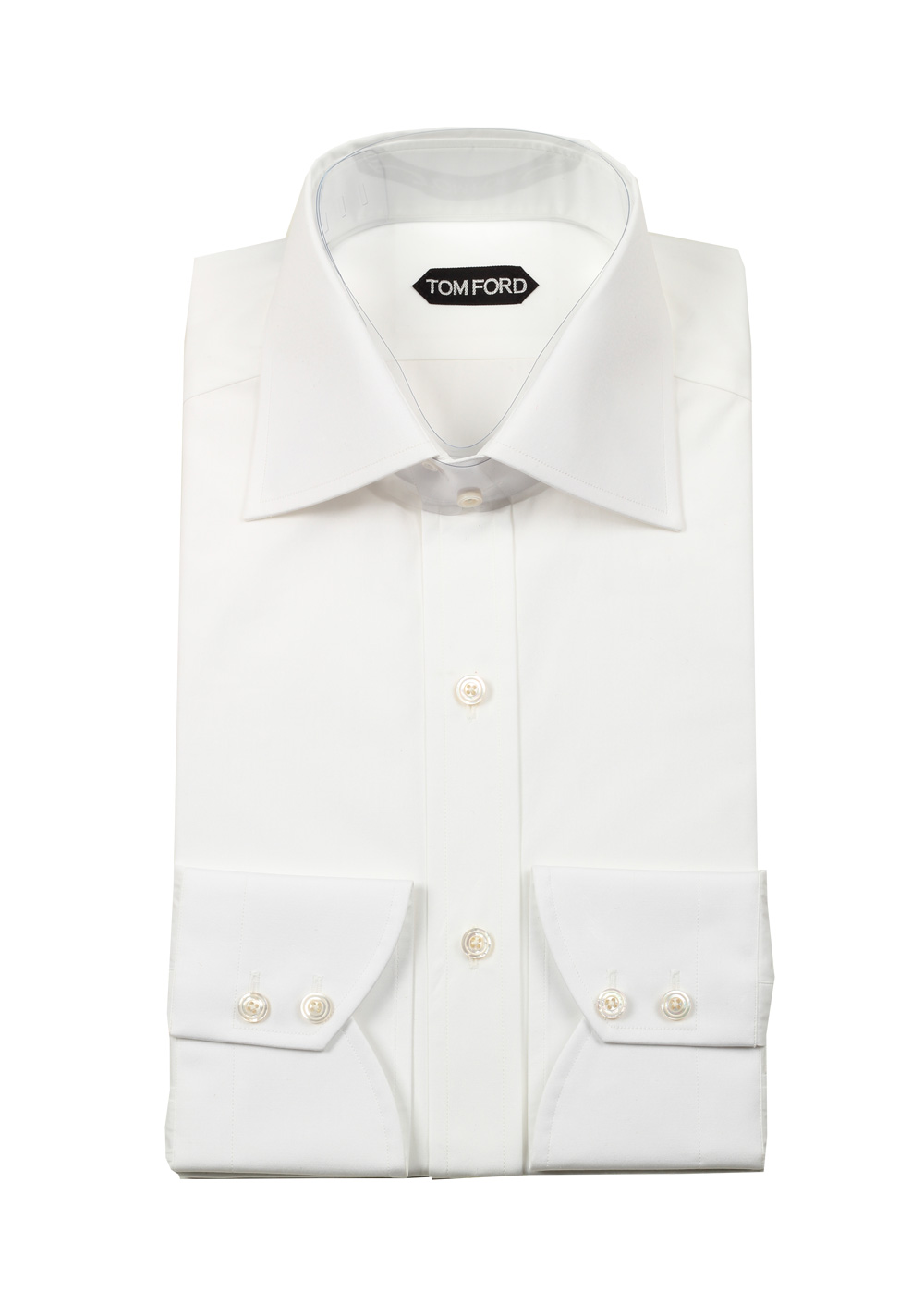 TOM FORD Solid White Dress Shirt Size 42 / 16,5 U.S. | Costume Limité