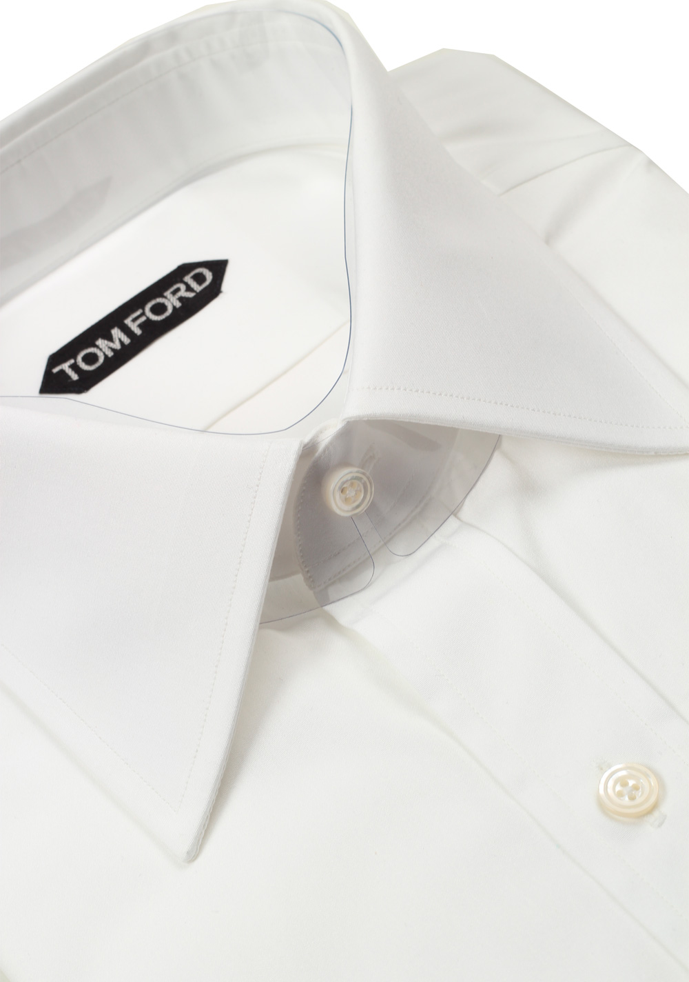 TOM FORD Solid White Dress Shirt Size 41 / 16 U.S. | Costume Limité