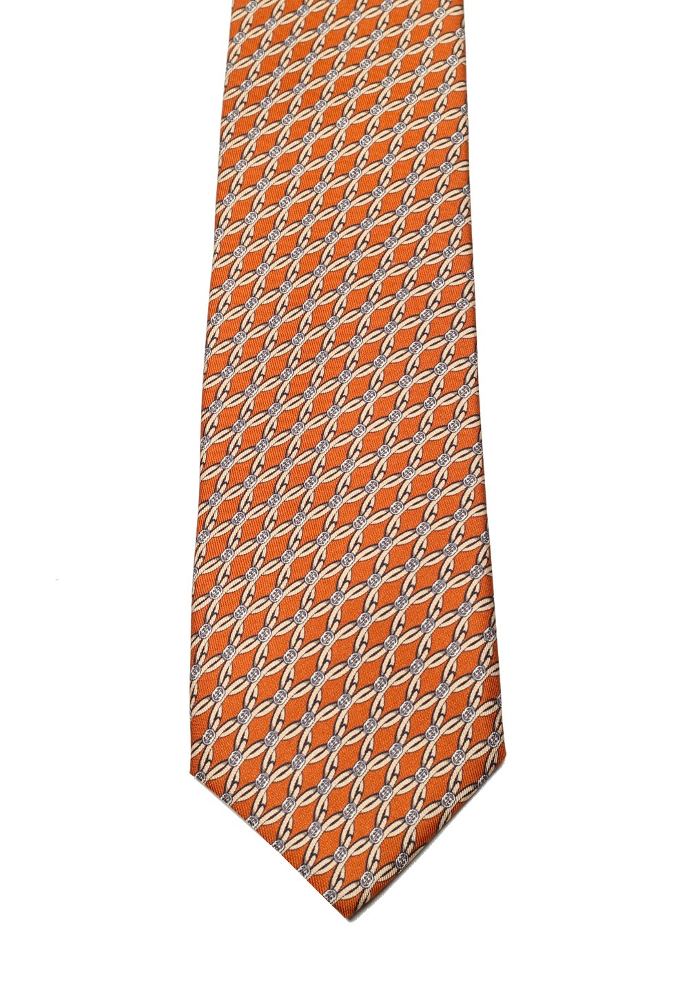 Gucci Orange Patterned Tie | Costume Limité