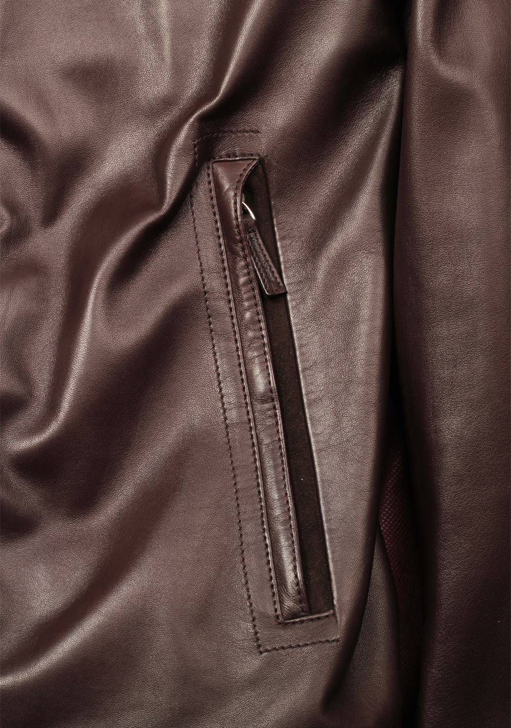 Massimo Sforza Brown Leather Coat Jacket Size 56 / 46R U.S. | Costume Limité