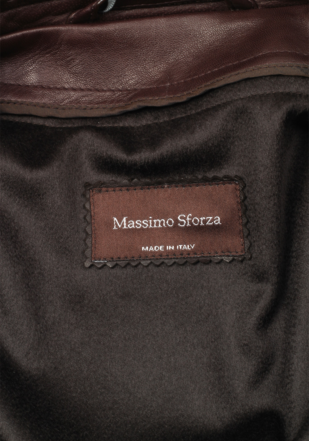 Massimo Sforza Brown Leather Coat Jacket Size 56 / 46R U.S. | Costume ...