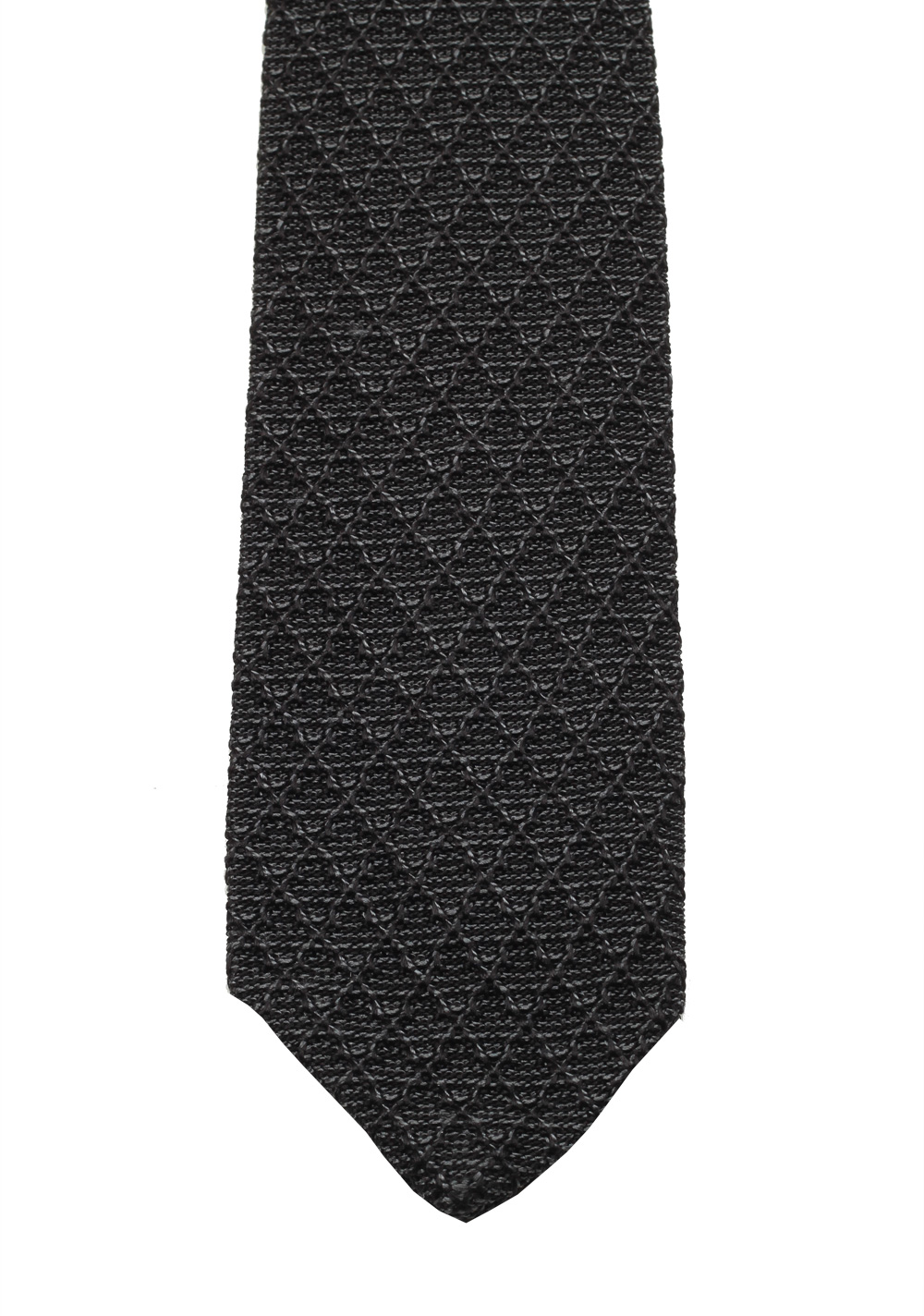 TOM FORD Patterned Gray Knitted Tie In Silk | Costume Limité