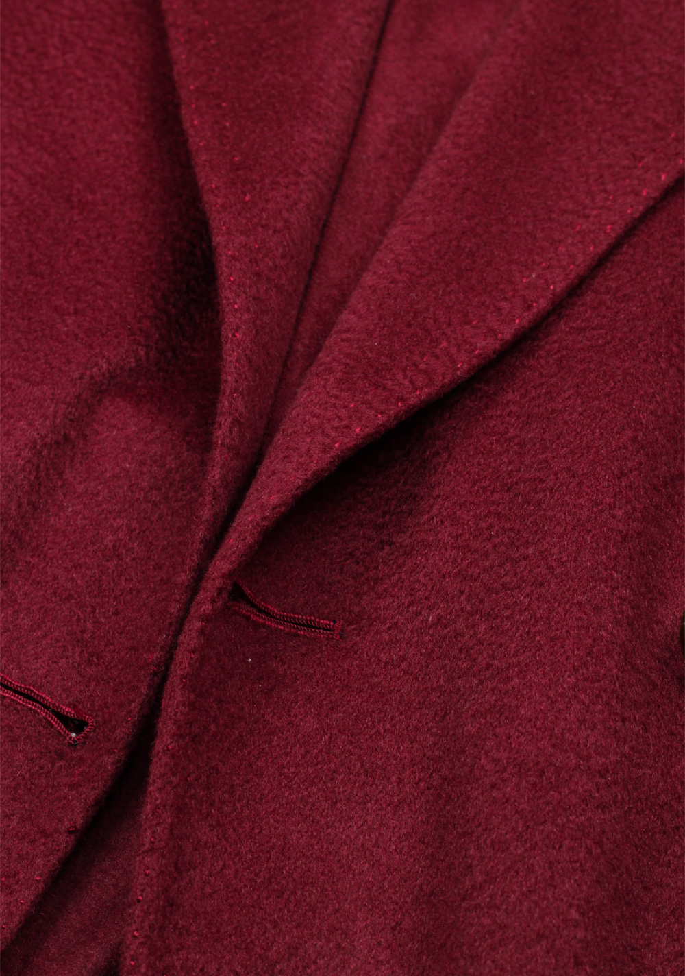 Orazio Luciano Burgundy Double Breasted Over Coat Size 52 / 42R U.S. In Cashmere | Costume Limité