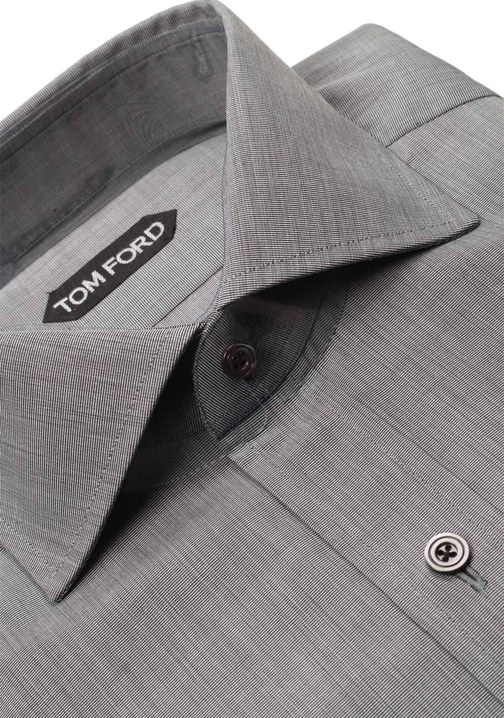 TOM FORD Solid Gray Dress Shirt Size 42 / 16,5 U.S. | Costume Limité
