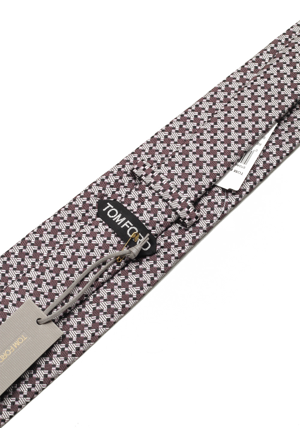 TOM FORD Patterned Purple Tie In Silk | Costume Limité
